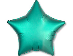 A Шар (19"/48 см) Звезда, Jade, Сатин, 1 шт.