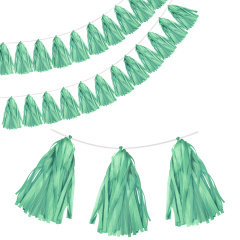 Гирлянда Тассел, Мятный, 35*12 см, 12 листов.