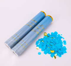 Пневмохлопушка, Конфетти голубой, 30 см, 1 шт.